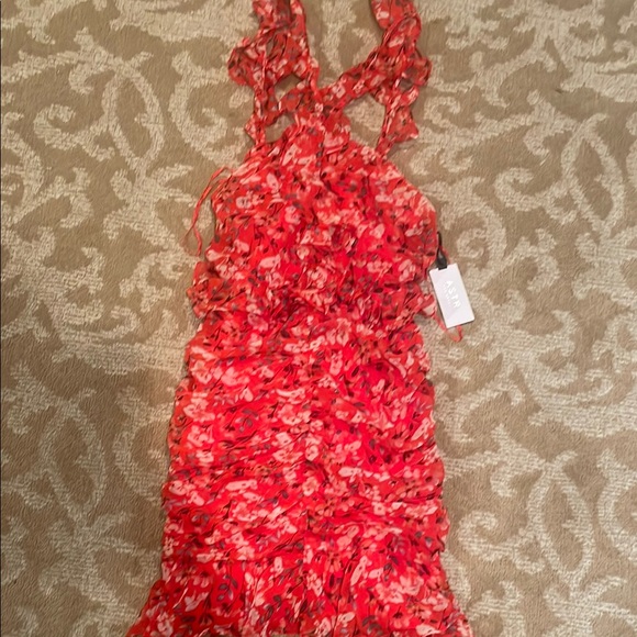Astr Dresses & Skirts - ASTR the label red Floral Ruffled Dress